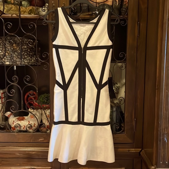 Bebe sleeveless Tape Dress - Picture 2 of 5
